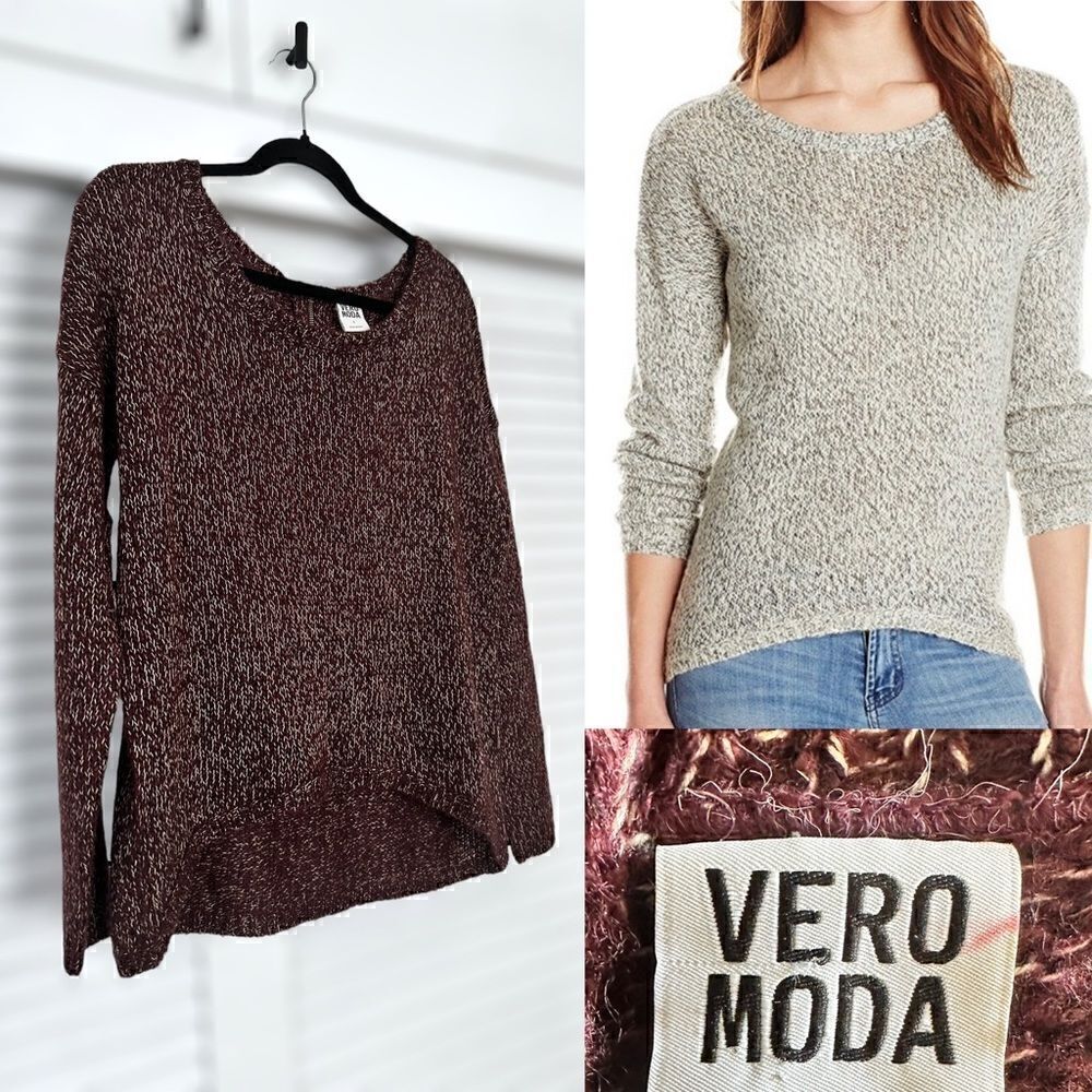 VERO MODA WINE KNIT SWEATER  Size S